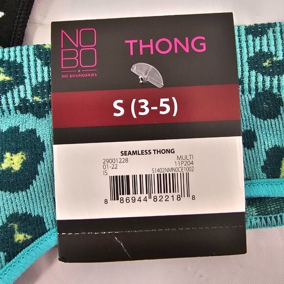 No Boundaries NOBO 4-Pack Multi-Color Seamless Thong Panties – Size Small - Picture 11 of 15